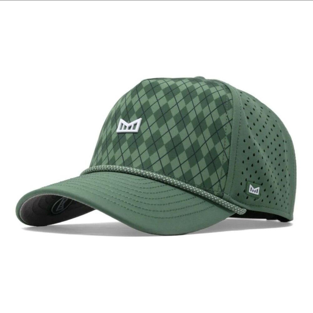 Melin Hydro Odyssey Links Hat XL Green Argyle Snapback Golf NWT Limited